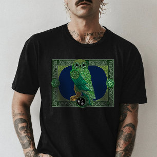 青緑色フクロウ Tシャツ