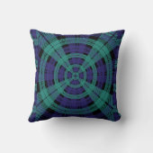 青緑色ラジアルクラシック格子板 クッション (裏面)