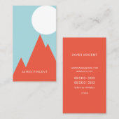 青緑色明るく赤い山静かに 名刺 (正面/裏面)