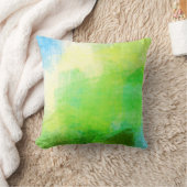 青緑色 クッション (ブランケット)