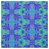 青緑花抽象芸術地 ファブリック (見本)