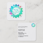 *~*青緑蓮花曼荼羅オムオウムシンボル スクエア名刺 (正面/裏面)