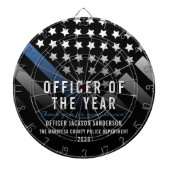 青線の旗の警察官 ダーツボード (正面)