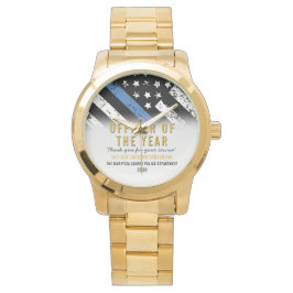 青線の旗従業員の警察官 腕時計