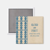 青縁どアールデコSave the Date Magnet マグネット (正面/裏面)