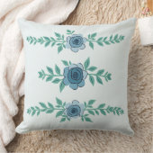 青縁どバラ クッション (ブランケット)