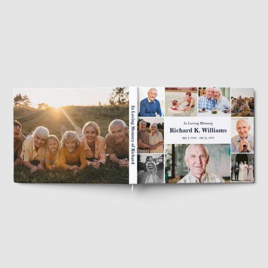 青縁ど文字10枚の写真祝の生活 ゲストブック (全面)