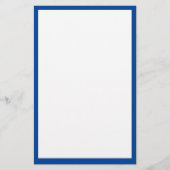 青縁ど線無地の白プレーンカスタムカラー 便箋 (正面)