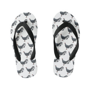 青耳孔雀の鳥の漫画イラスト キッズビーチサンダル