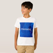 青背景で処理中 Tシャツ (正面フル)