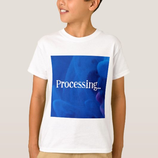 青背景で処理中 Tシャツ (正面)