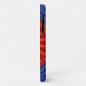 青背景に赤い万華鏡のあひる Case-Mate iPhoneケース (裏面/左)