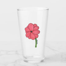 青背景のピンクの満開の花