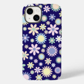 青背景の花柄 Case-Mate iPhoneケース (裏面)