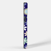 青背景の花柄 Case-Mate iPhoneケース (裏面 / 右)
