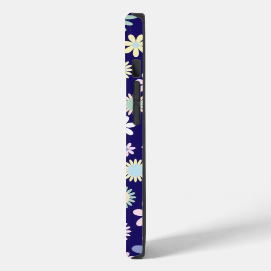 青背景の花柄 Case-Mate iPhoneケース (裏面 / 左)