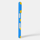 青背景の黄色い水玉模様デザイン Case-Mate iPhoneケース (裏面 / 右)