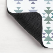 青自然緑の幾何三角形パタアステカーン マウスパッド (コーナー)