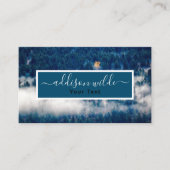 青自然(白い雲モダン付き) 名刺 (正面)