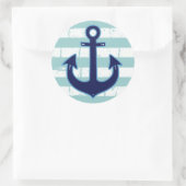 青航海のいかりストライプと ラウンドシール (バッグ)