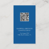 青航海のいかり縦型名刺 エンクロージャーカード (裏面)