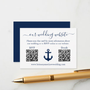 青航海のいかり2 QR RSVP詳細結婚 エンクロージャーカード