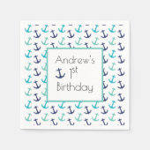 青航海のいかり スタンダードカクテルナプキン (正面)