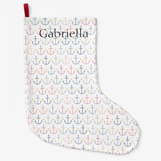 青航海のいかり ラージクリスマスストッキング (正面)