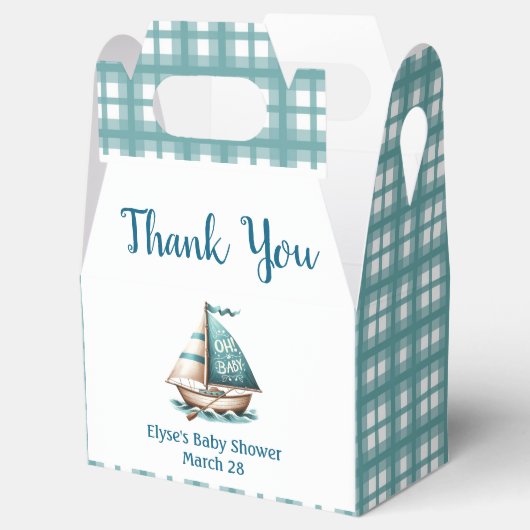 青航海のい「ああ、ベビー」赤ちゃんシャワーのギフトボックス フェイバーボックス (オープン)