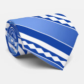 青航海のと白のタイストライプの ネクタイ (ロール)