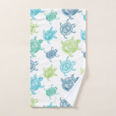 青航海のと緑のウミガメ バスタオルセット (ハンドタオル)