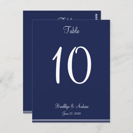 青航海のの結婚表の番号 ポストカード (正面/裏面)