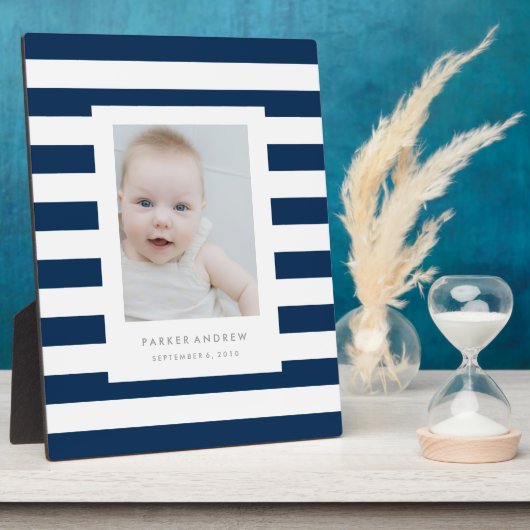 青航海のストライプ色 フォトプラーク (側面)