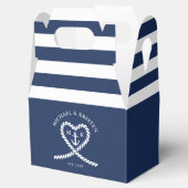 青航海のハートストライプの結婚いかり フェイバーボックス (オープン)