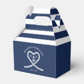 青航海のハートストライプの結婚いかり フェイバーボックス (正面サイド)