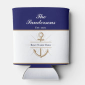 青航海のモダンはっきりしたいかりボート名 缶クーラー (裏面)