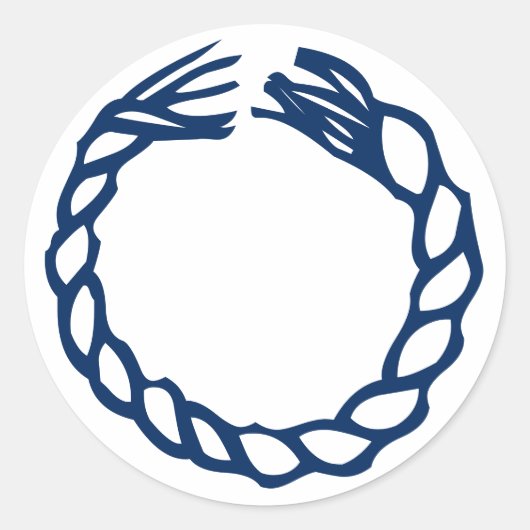 青航海のロープ空白のスパイス瓶ラベル ラウンドシール (正面)