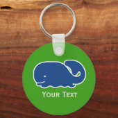 青航海の名門私立校風の鯨パーソナライズされた キーホルダー (裏面)
