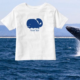 青航海の名門私立校風の鯨パーソナライズされた トドラーTシャツ