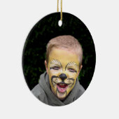 青航海の帆船ストライプ写真 セラミックオーナメント (右)