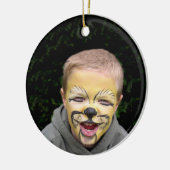 青航海の帆船ストライプ写真 セラミックオーナメント (左)