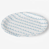 青航海の波 | プール誕生日またはベビーシャワー ペーパープレート (アングル)