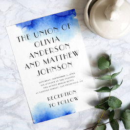 青航海の海タイポグラフィミニマ結婚リスト 招待状