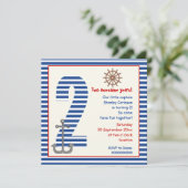 青航海の白い帆船2歳の誕生日パーティー 招待状 (スタンド正面)