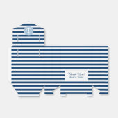 青航海の白のストライプ結婚式の引き出物 フェイバーボックス (折り畳みなし)