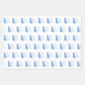 青航海の白の帆船 ラッピングペーパーシート (正面2)