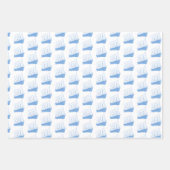 青航海の白の帆船 ラッピングペーパーシート (正面)