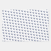 青航海の白の帆船 ラッピングペーパーシート (正面3)