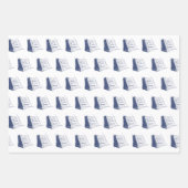 青航海の白の帆船 ラッピングペーパーシート (正面2)