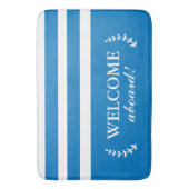 青航海の白バスマットウェルカムアボード バスマット (正面縦)